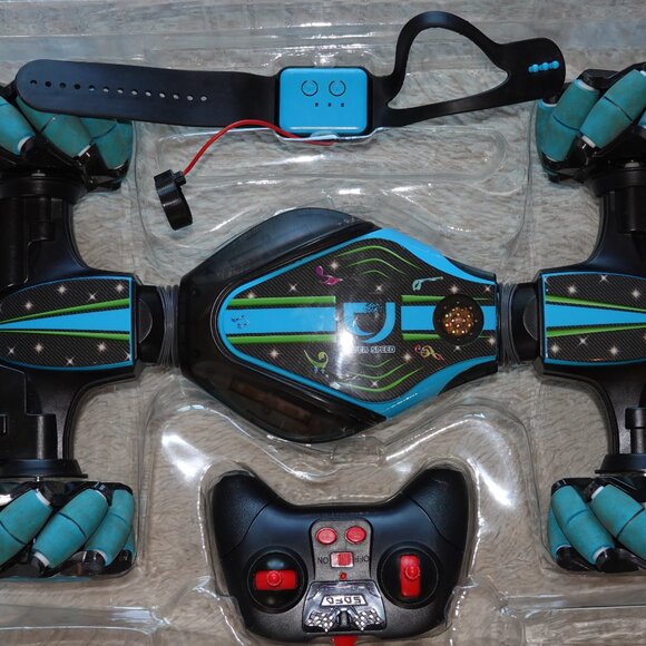 Blue Gesture Sensing Traverse Crab Dancing Stunt Car with Lights, Music - Picture 13 of 15